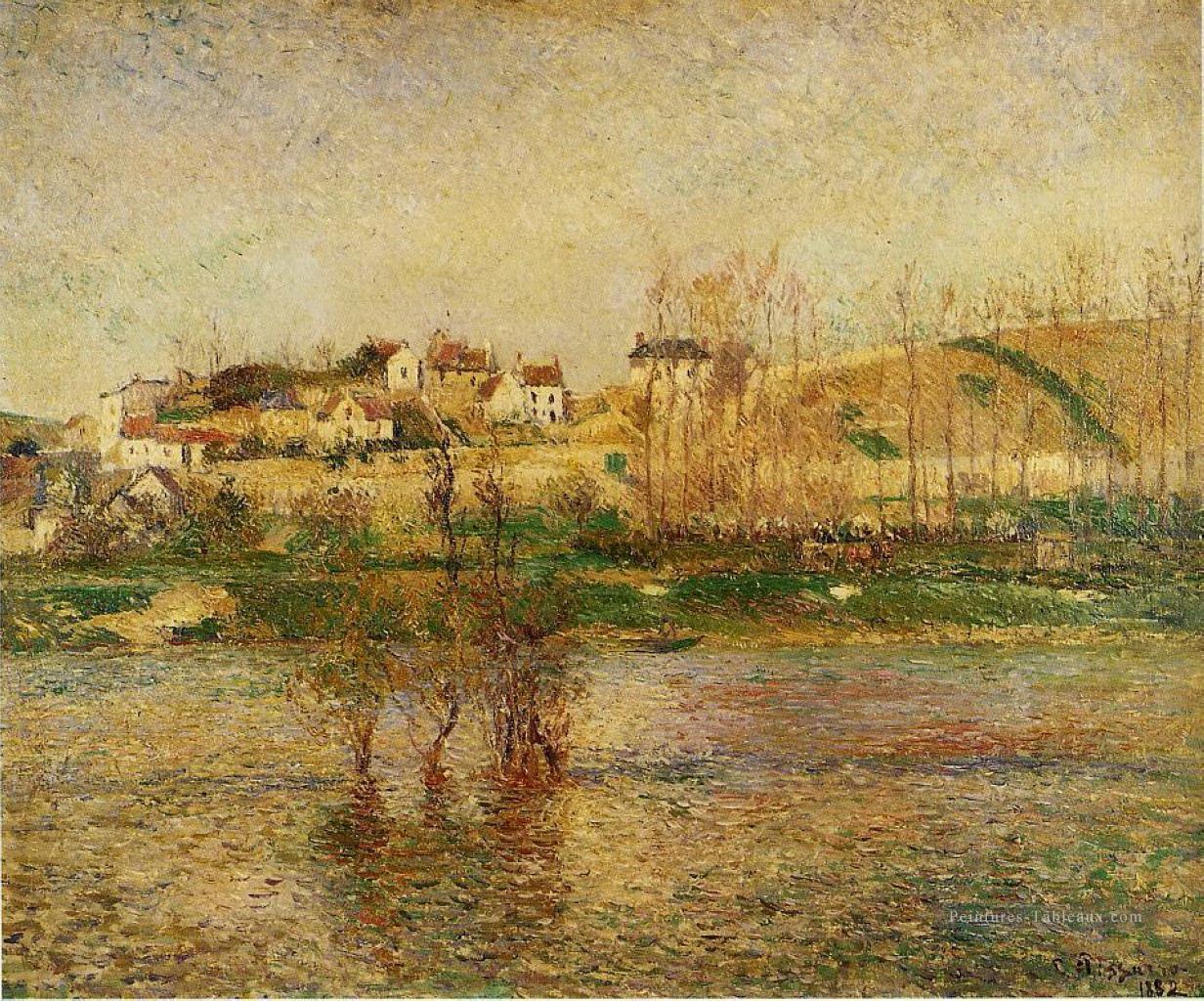 inondation à pontoise 1882 Camille Pissarro Peintures à l'huile